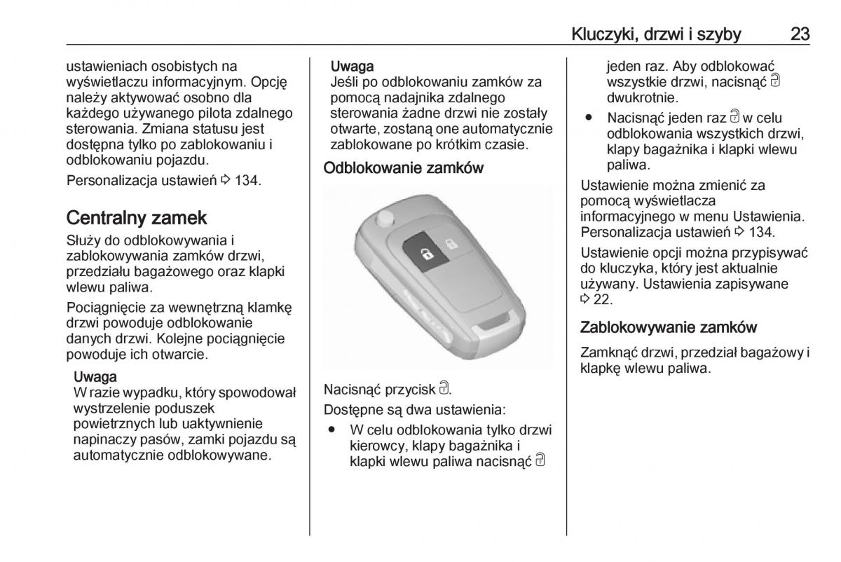 Opel Zafira C FL instrukcja obslugi / page 25