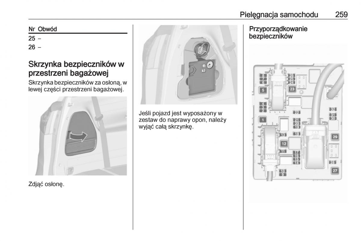 Opel Zafira C FL instrukcja obslugi / page 261