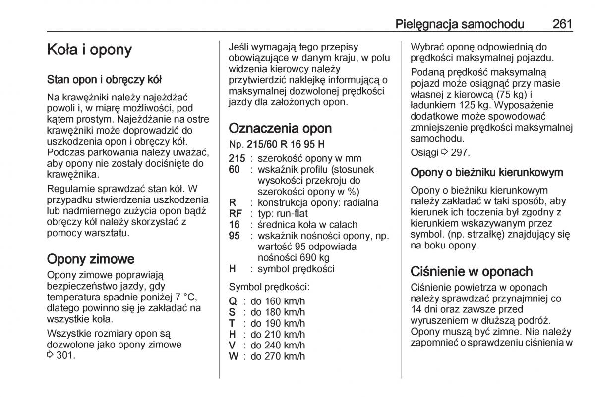 manual  Opel Zafira C FL instrukcja / page 263