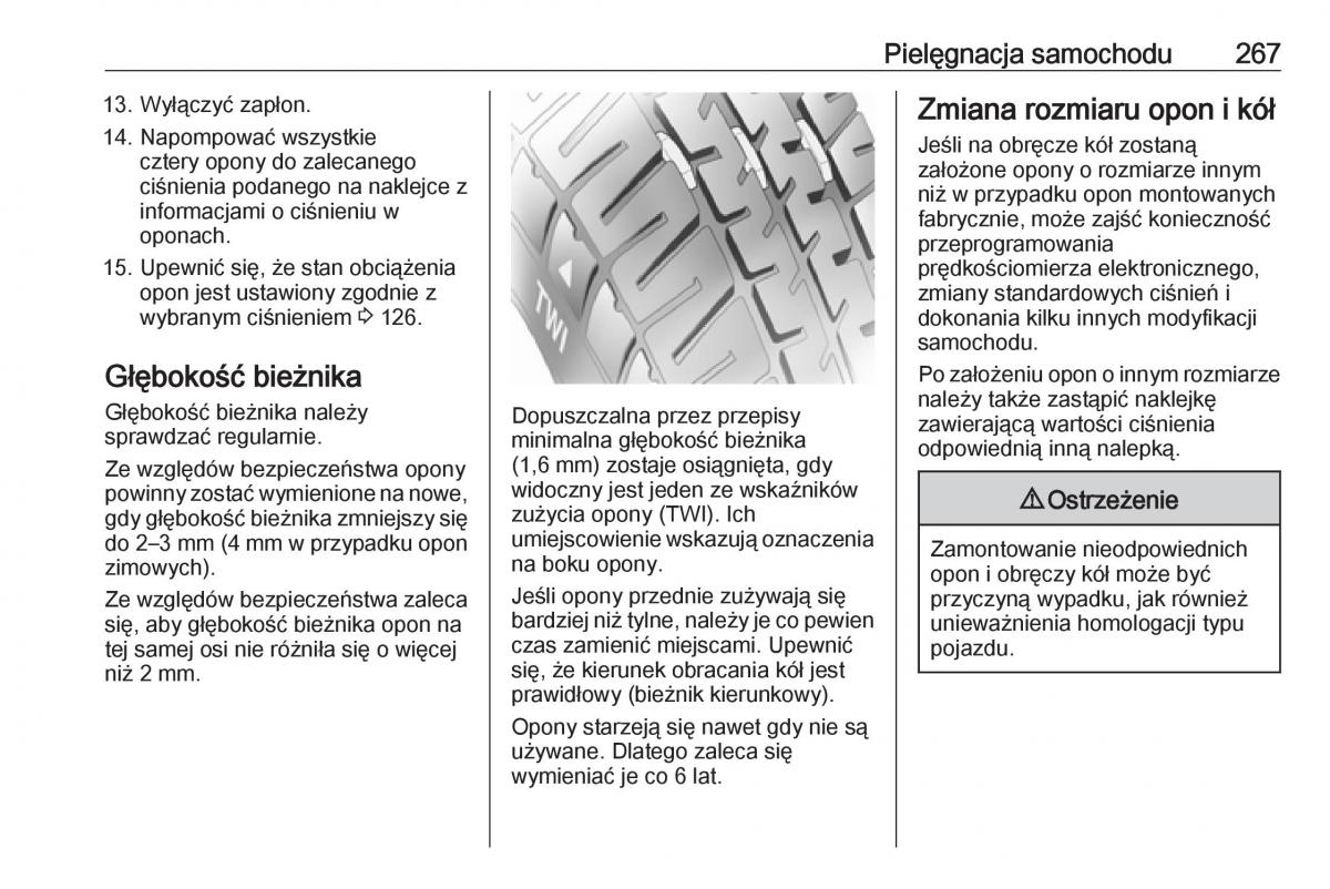 manual  Opel Zafira C FL instrukcja / page 269
