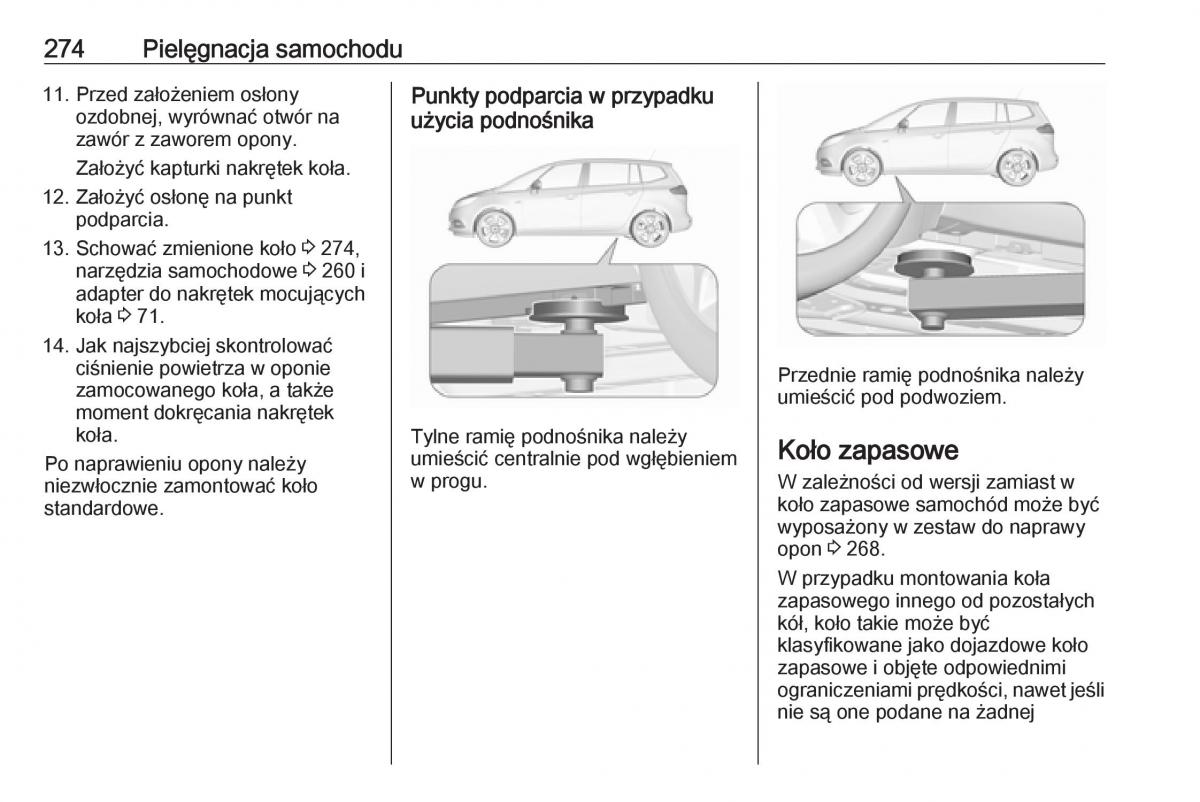 manual  Opel Zafira C FL instrukcja / page 276
