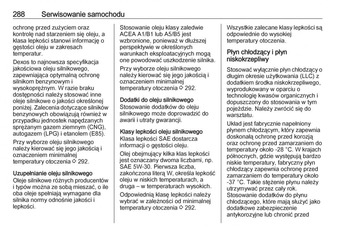 manual  Opel Zafira C FL instrukcja / page 290