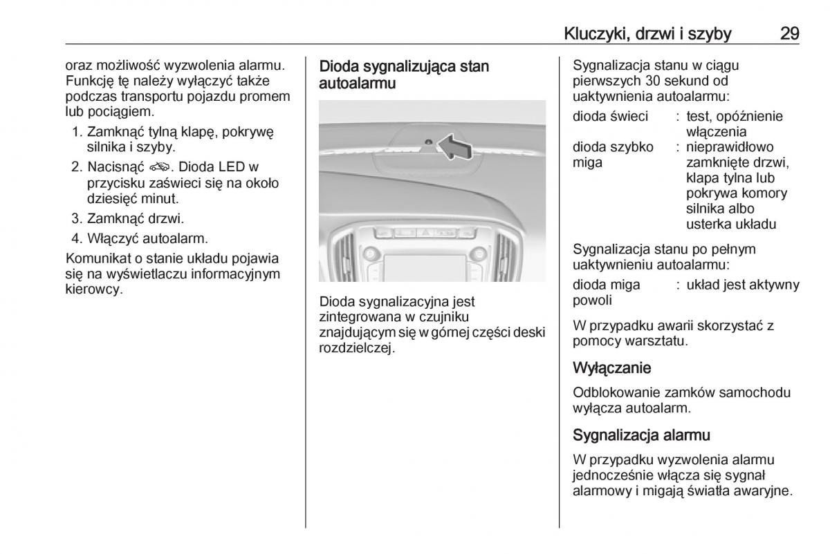 manual  Opel Zafira C FL instrukcja / page 31