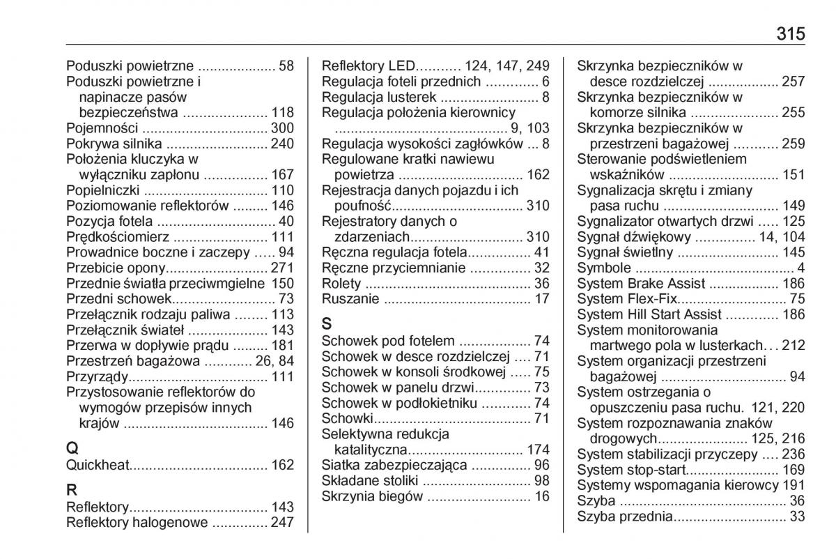 Opel Zafira C FL instrukcja obslugi / page 317