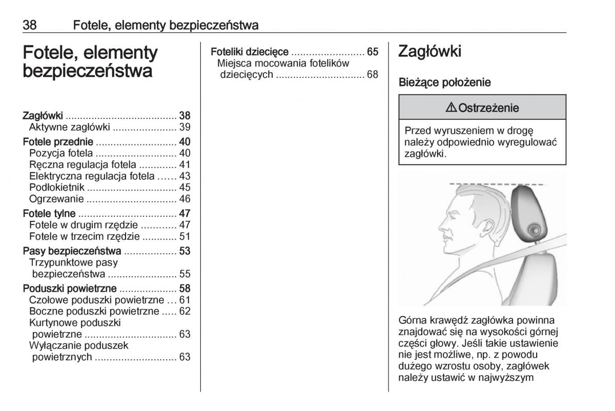 manual  Opel Zafira C FL instrukcja / page 40