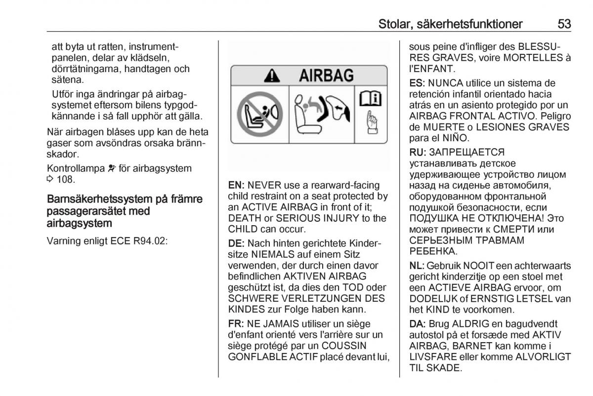 manual  Opel Zafira C FL instruktionsbok / page 55