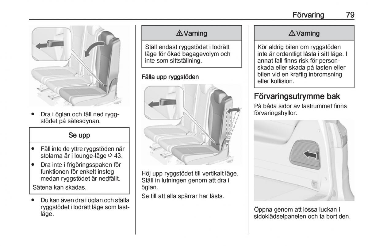 manual  Opel Zafira C FL instruktionsbok / page 81