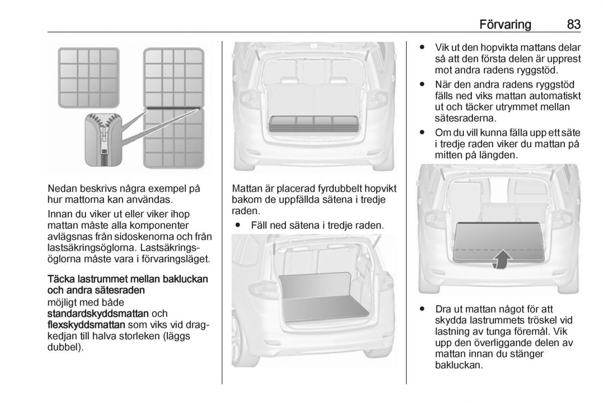 manual  Opel Zafira C FL instruktionsbok / page 85