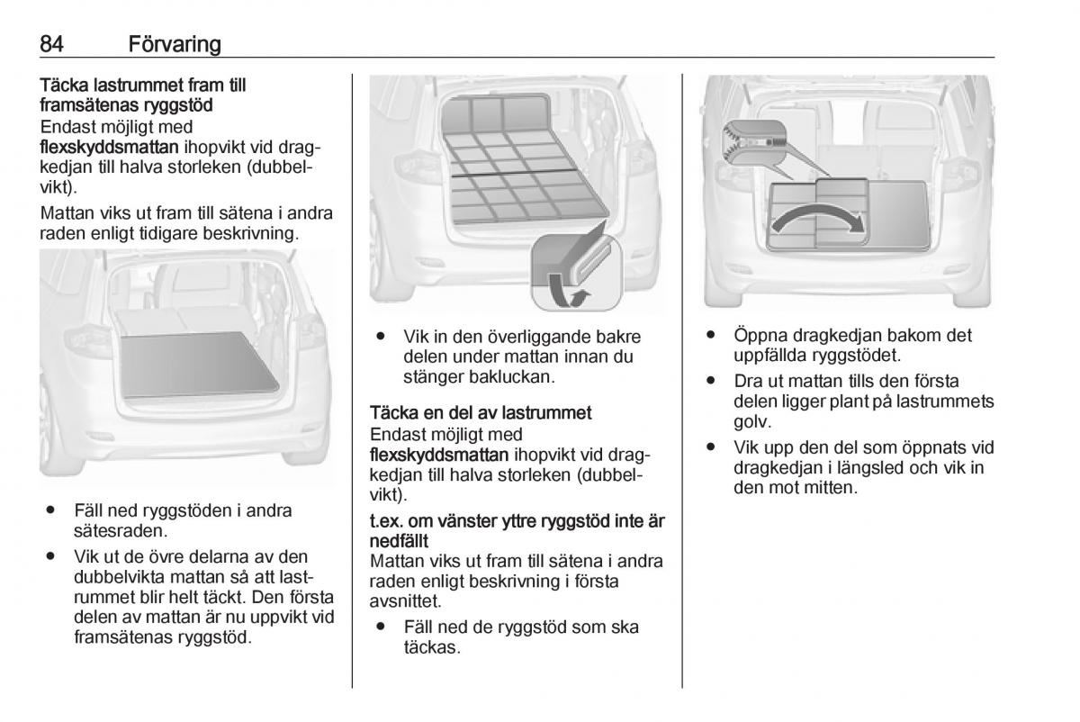 manual  Opel Zafira C FL instruktionsbok / page 86