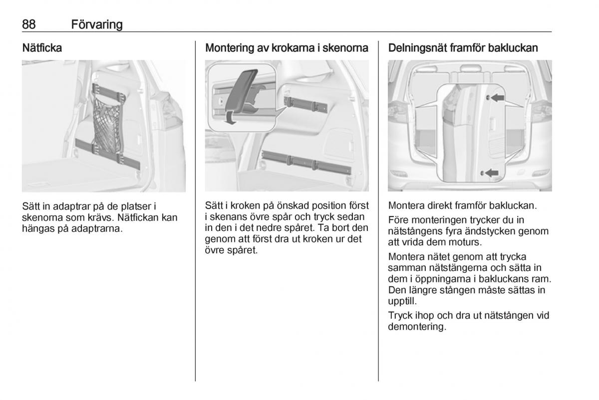 manual  Opel Zafira C FL instruktionsbok / page 90