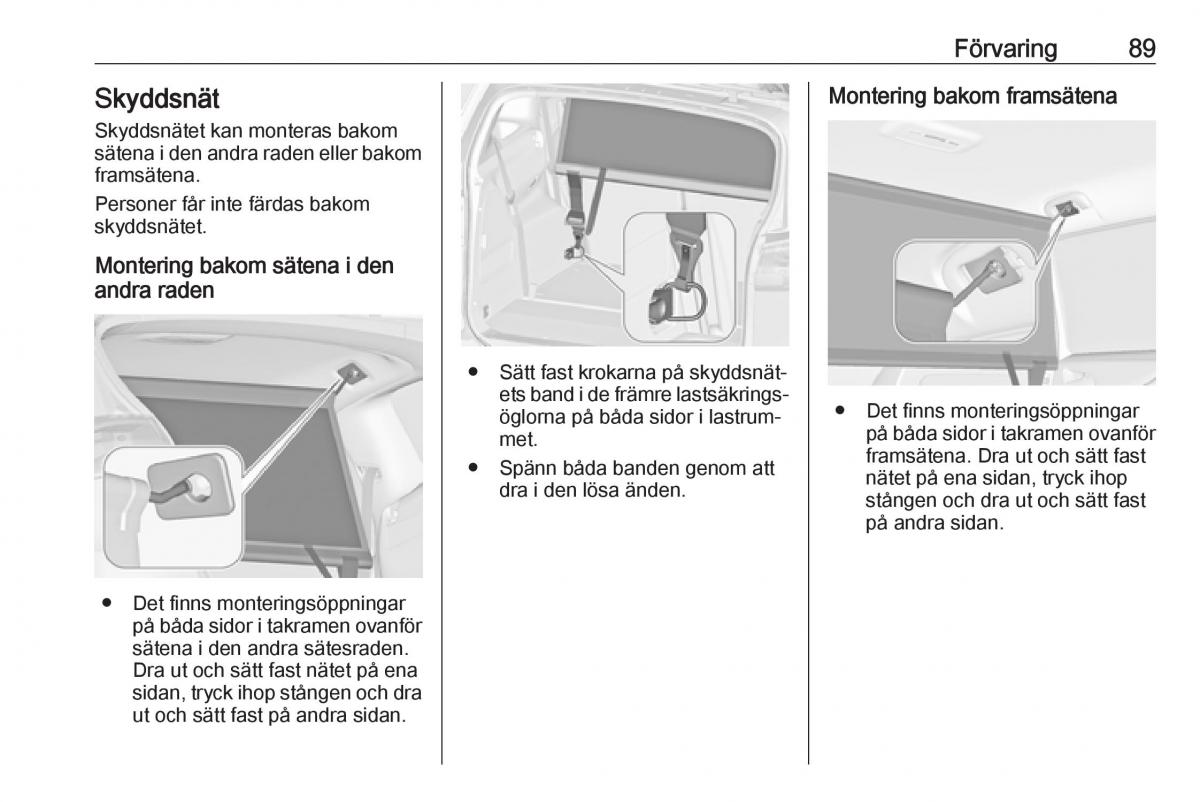 manual  Opel Zafira C FL instruktionsbok / page 91