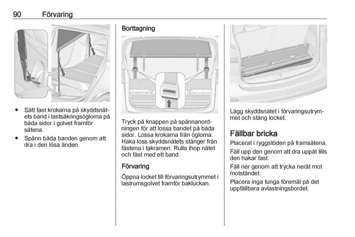 manual  Opel Zafira C FL instruktionsbok / page 92