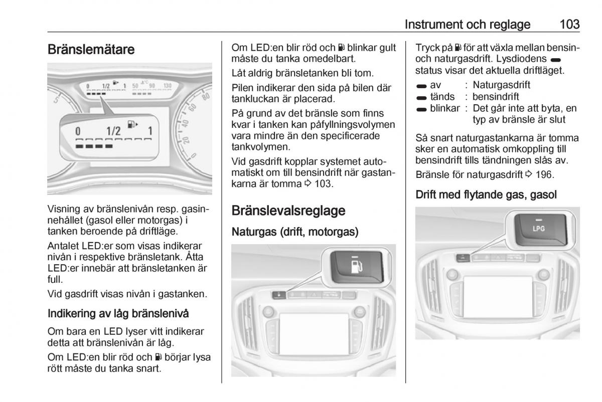 manual  Opel Zafira C FL instruktionsbok / page 105