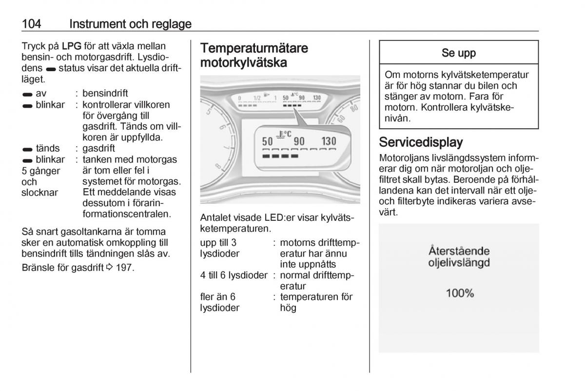 manual  Opel Zafira C FL instruktionsbok / page 106