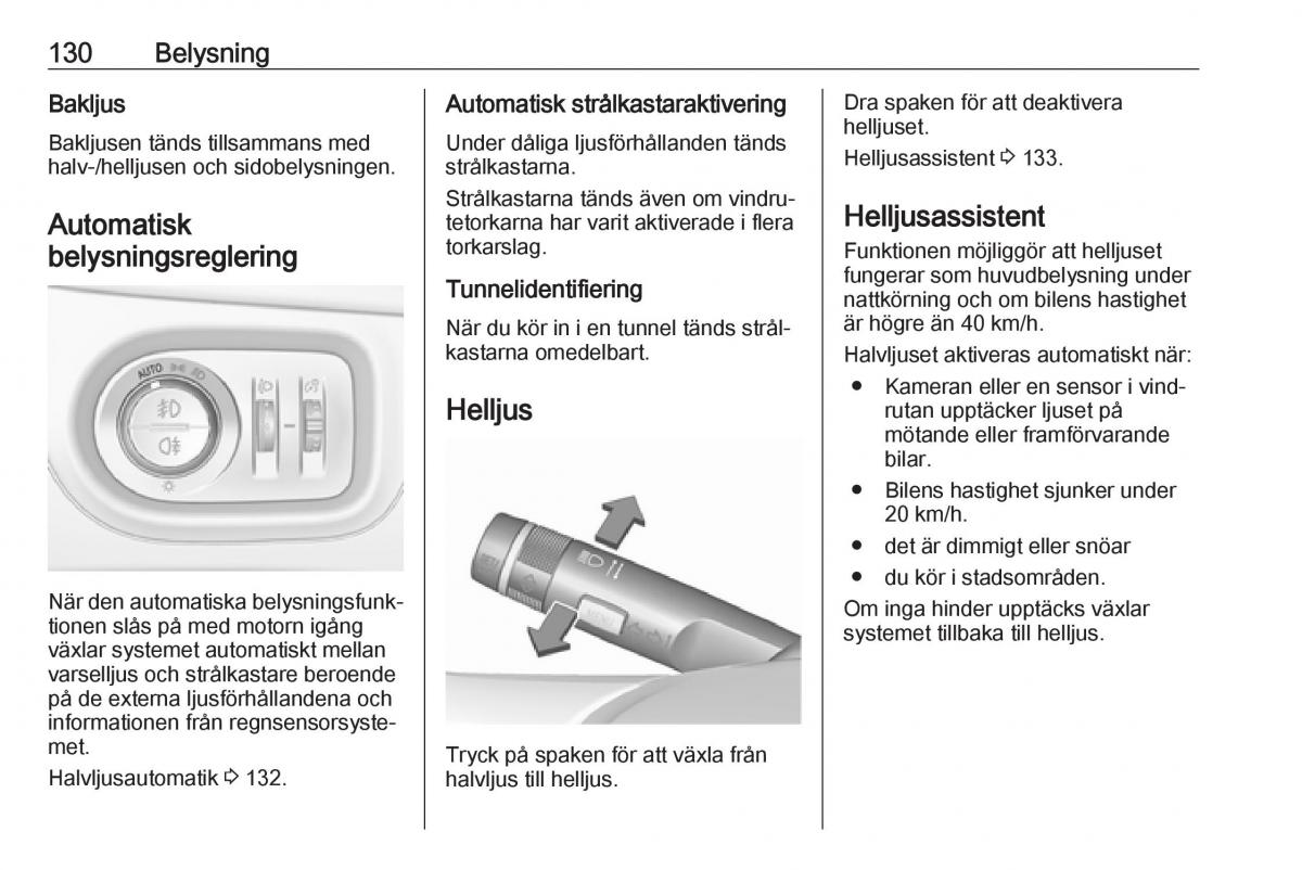 manual  Opel Zafira C FL instruktionsbok / page 132