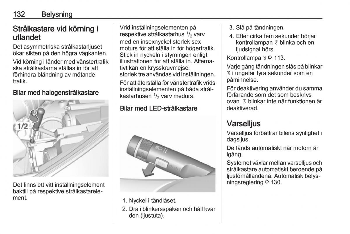 manual  Opel Zafira C FL instruktionsbok / page 134