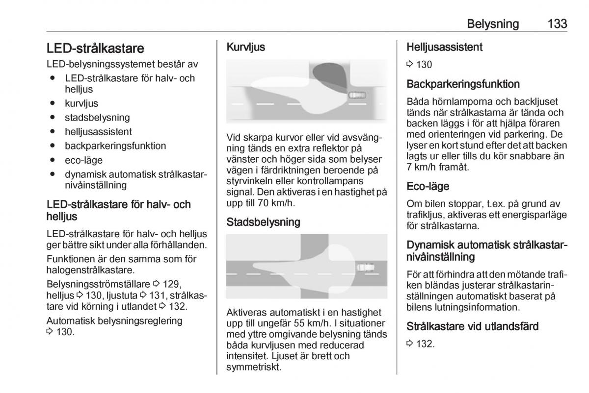 manual  Opel Zafira C FL instruktionsbok / page 135