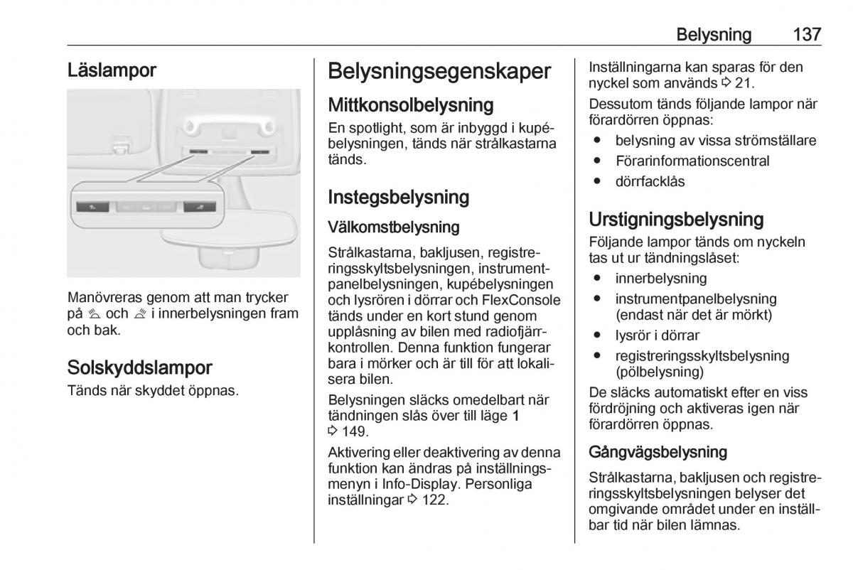 manual  Opel Zafira C FL instruktionsbok / page 139