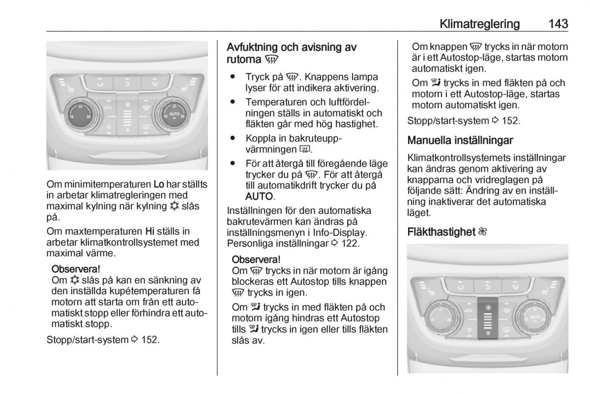 manual  Opel Zafira C FL instruktionsbok / page 145