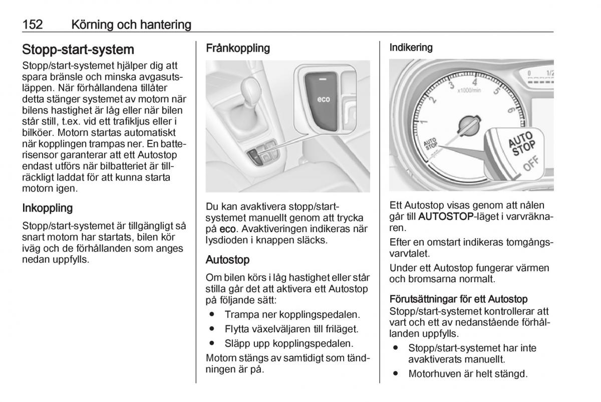 manual  Opel Zafira C FL instruktionsbok / page 154