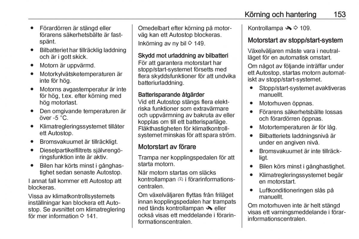 manual  Opel Zafira C FL instruktionsbok / page 155