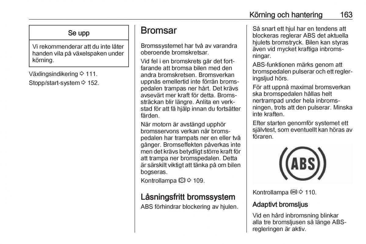 manual  Opel Zafira C FL instruktionsbok / page 165