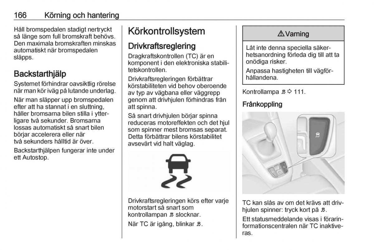 manual  Opel Zafira C FL instruktionsbok / page 168