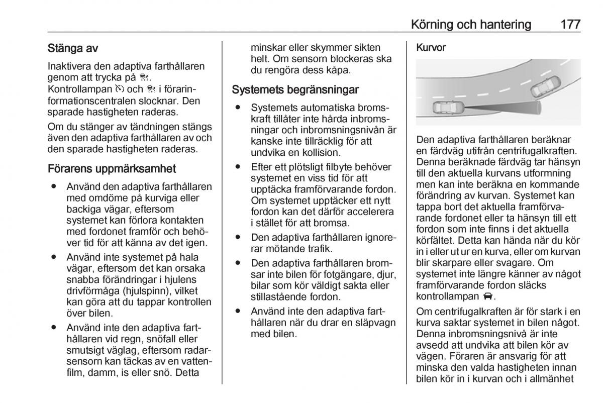 manual  Opel Zafira C FL instruktionsbok / page 179