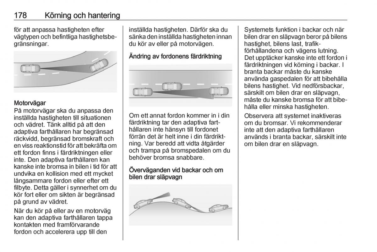 manual  Opel Zafira C FL instruktionsbok / page 180