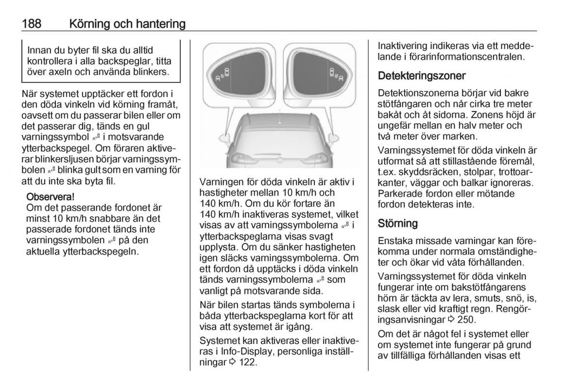 manual  Opel Zafira C FL instruktionsbok / page 190