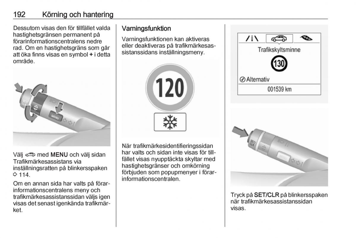 manual  Opel Zafira C FL instruktionsbok / page 194