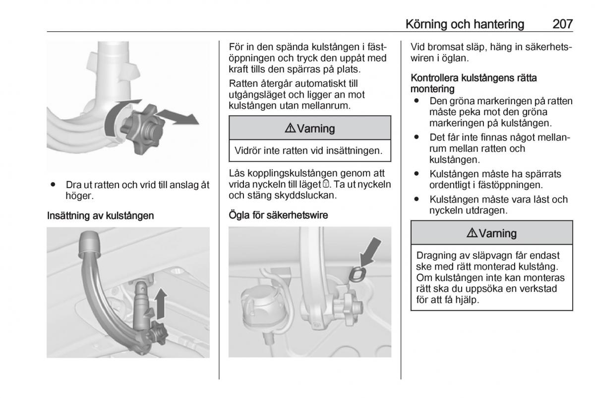 manual  Opel Zafira C FL instruktionsbok / page 209