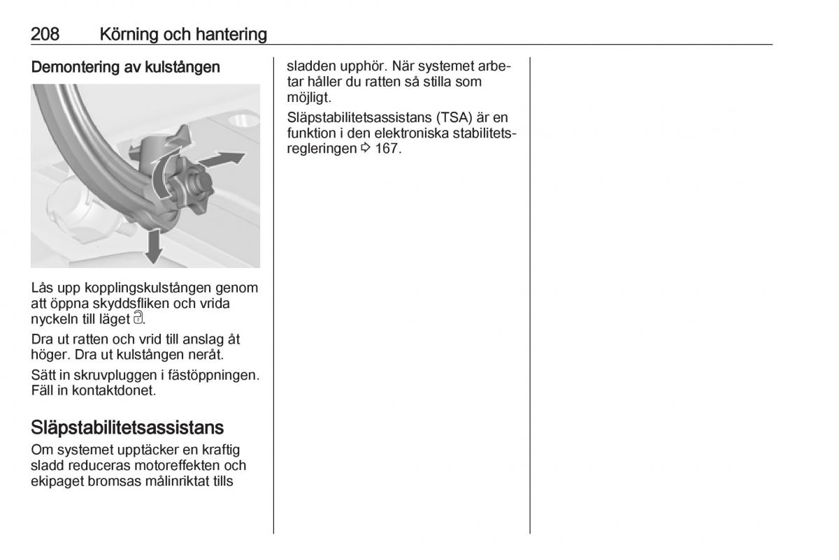 manual  Opel Zafira C FL instruktionsbok / page 210