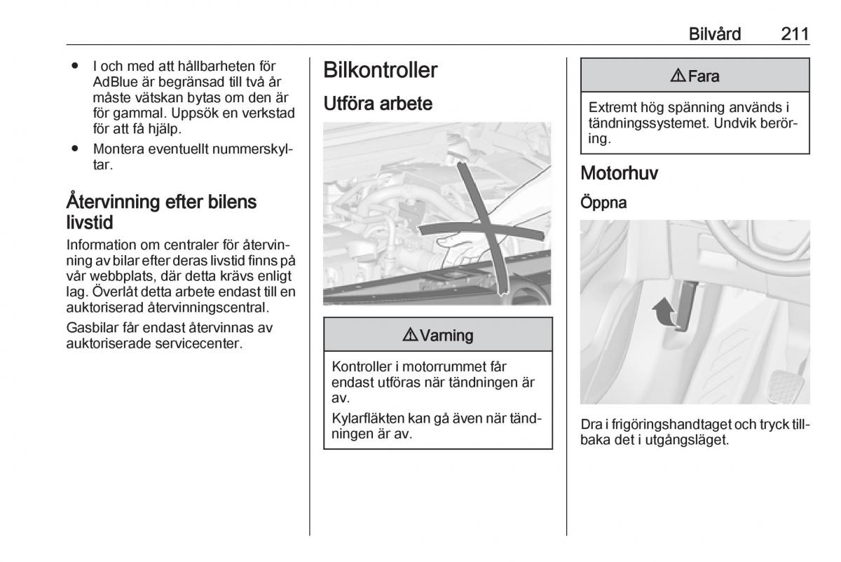 manual  Opel Zafira C FL instruktionsbok / page 213