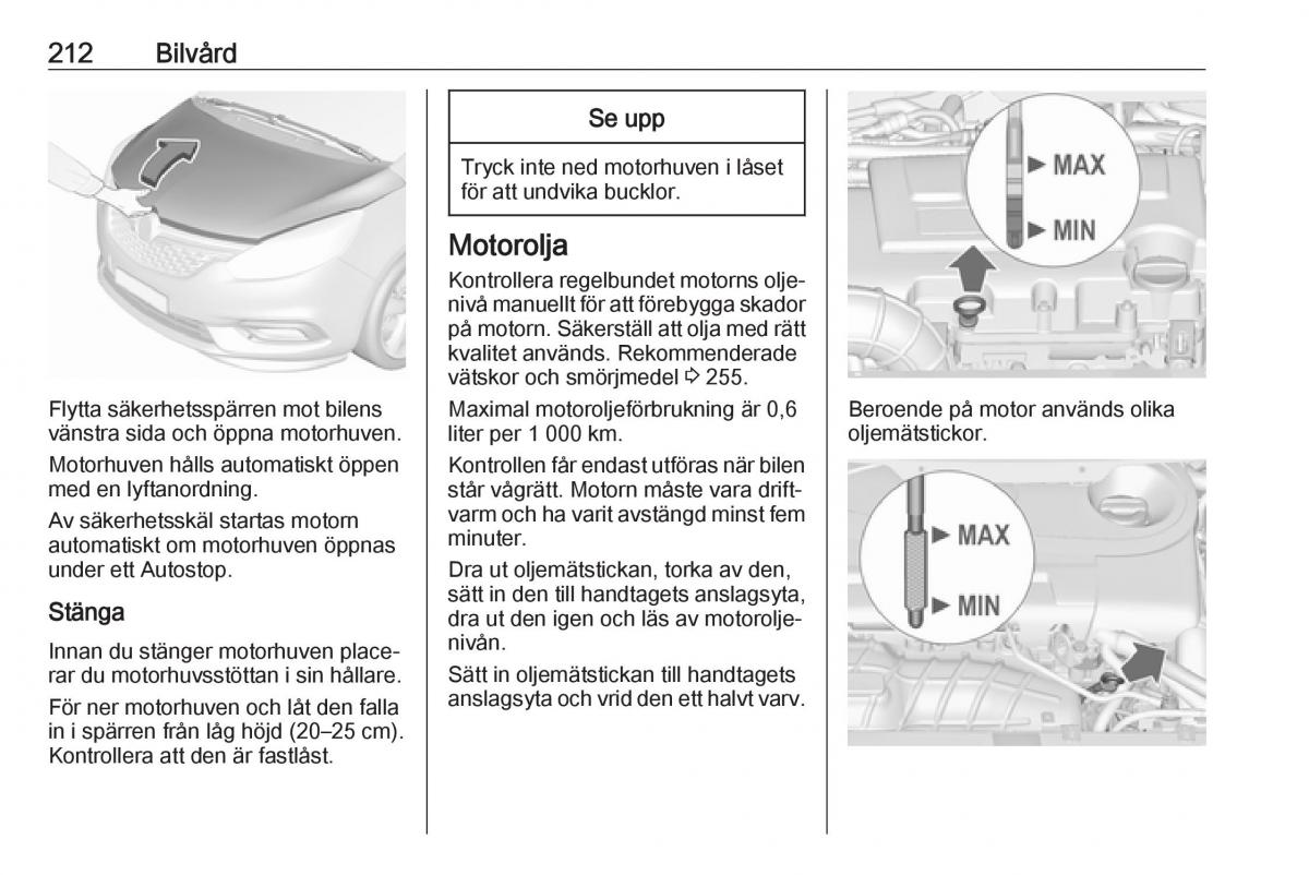 manual  Opel Zafira C FL instruktionsbok / page 214