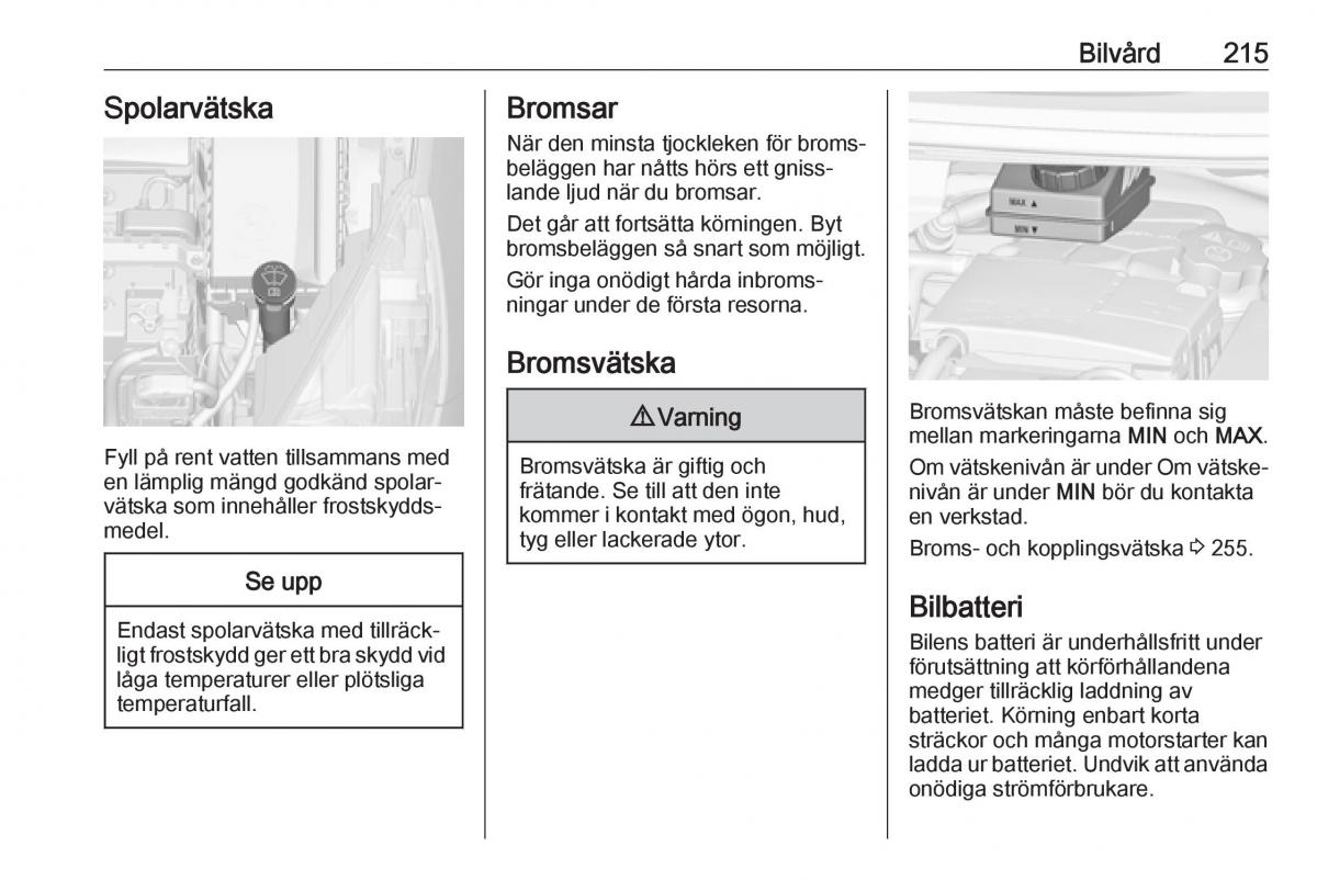 manual  Opel Zafira C FL instruktionsbok / page 217