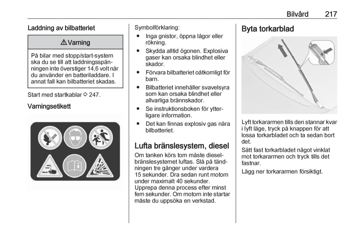 manual  Opel Zafira C FL instruktionsbok / page 219