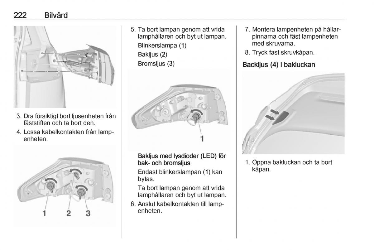 manual  Opel Zafira C FL instruktionsbok / page 224