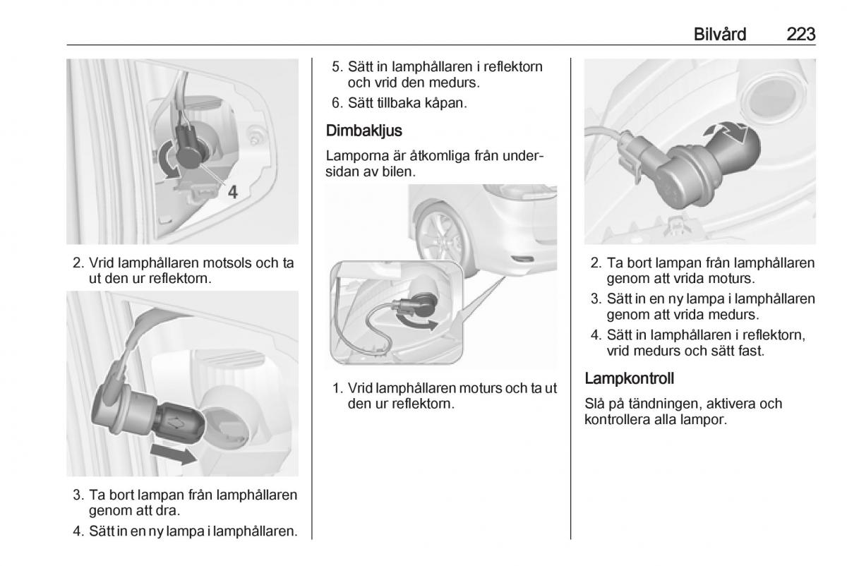 manual  Opel Zafira C FL instruktionsbok / page 225