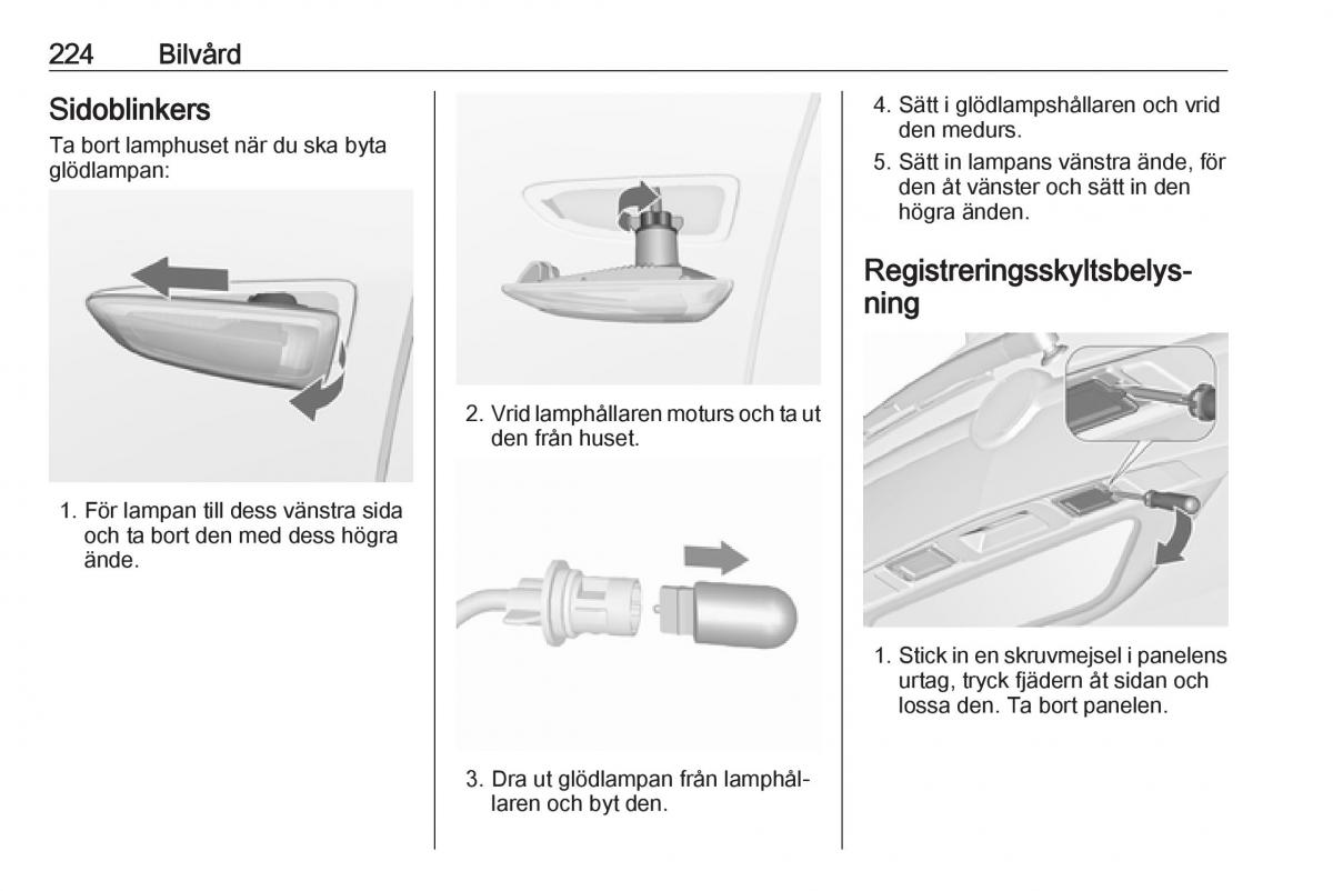 manual  Opel Zafira C FL instruktionsbok / page 226