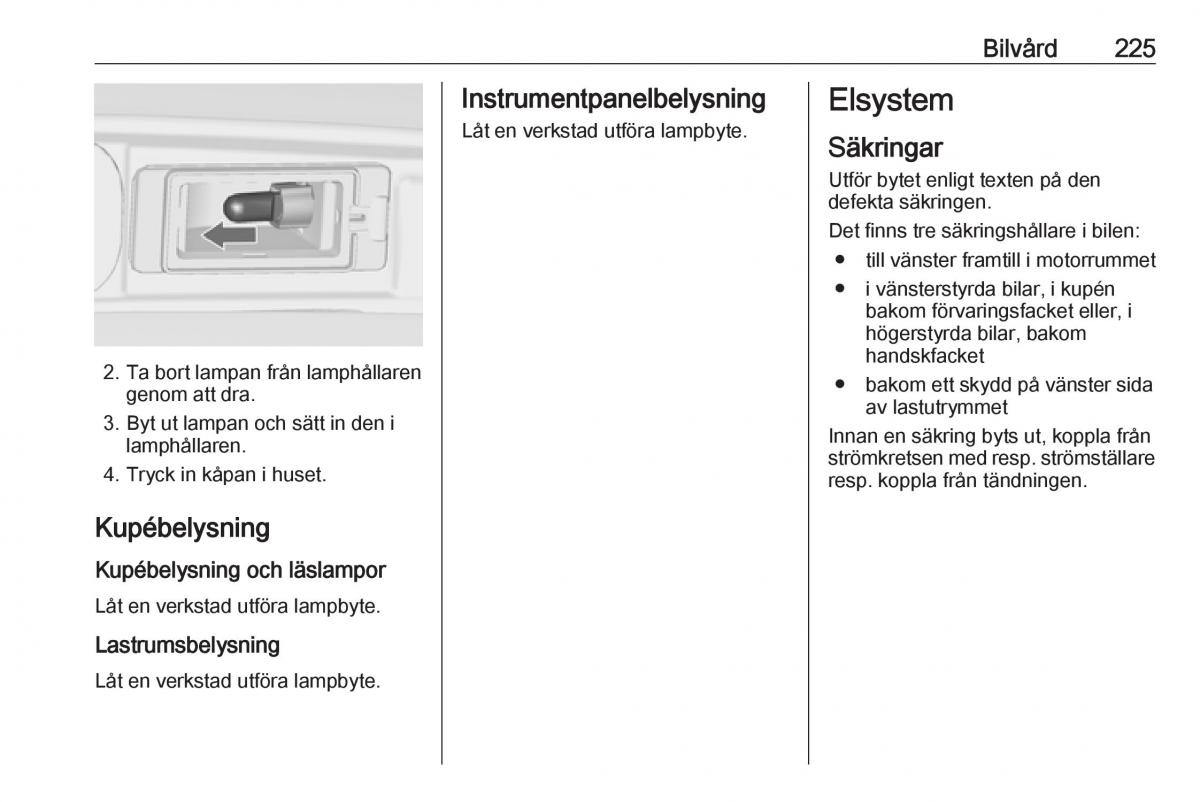 manual  Opel Zafira C FL instruktionsbok / page 227