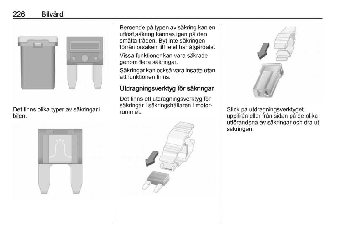 manual  Opel Zafira C FL instruktionsbok / page 228