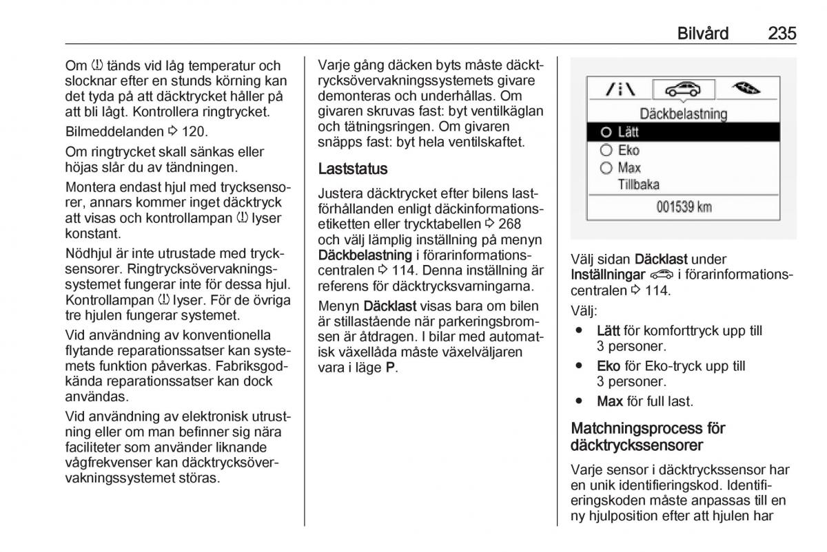 manual  Opel Zafira C FL instruktionsbok / page 237