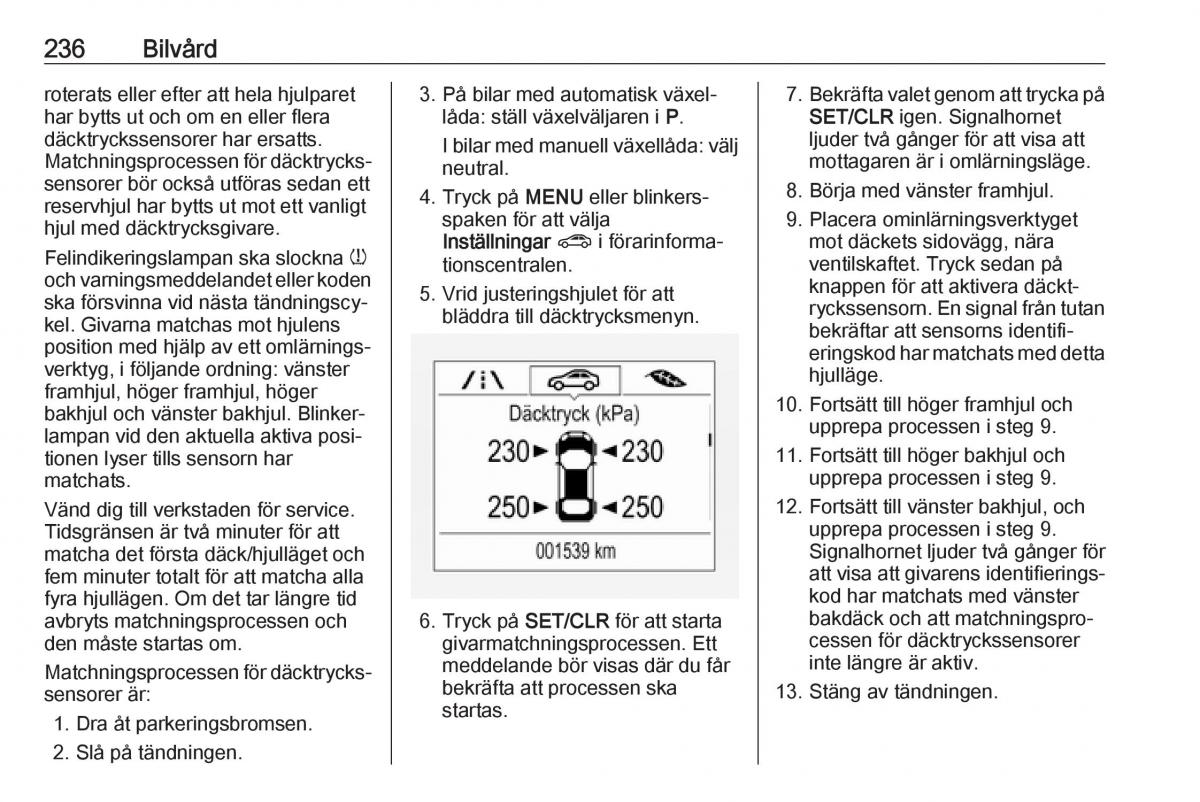 manual  Opel Zafira C FL instruktionsbok / page 238