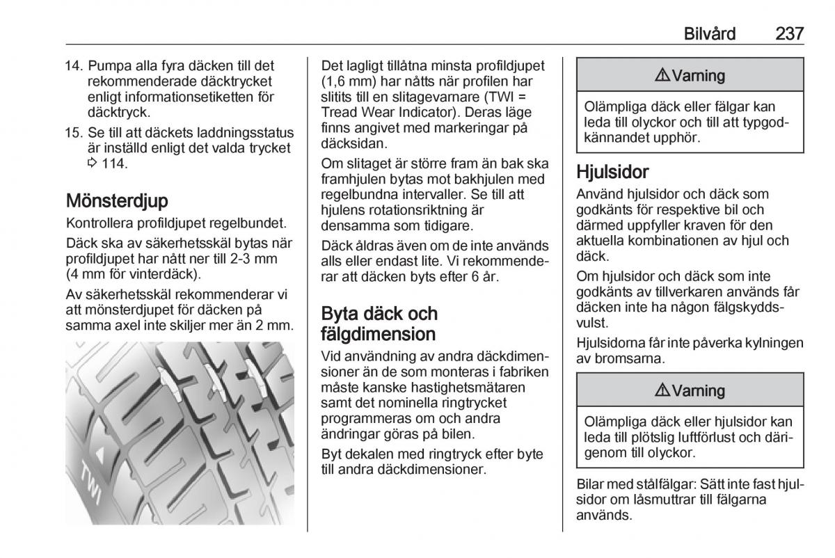 manual  Opel Zafira C FL instruktionsbok / page 239