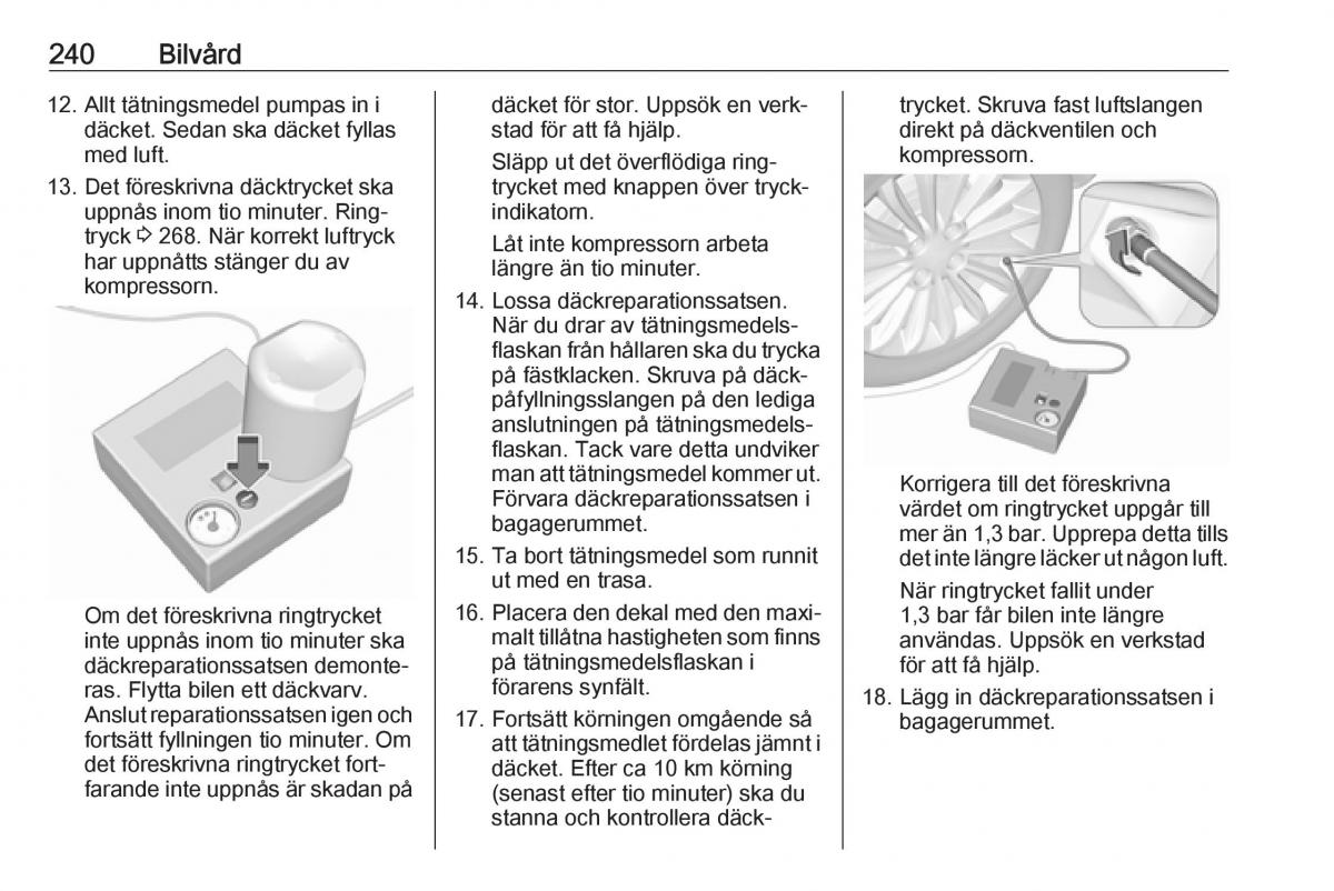 manual  Opel Zafira C FL instruktionsbok / page 242