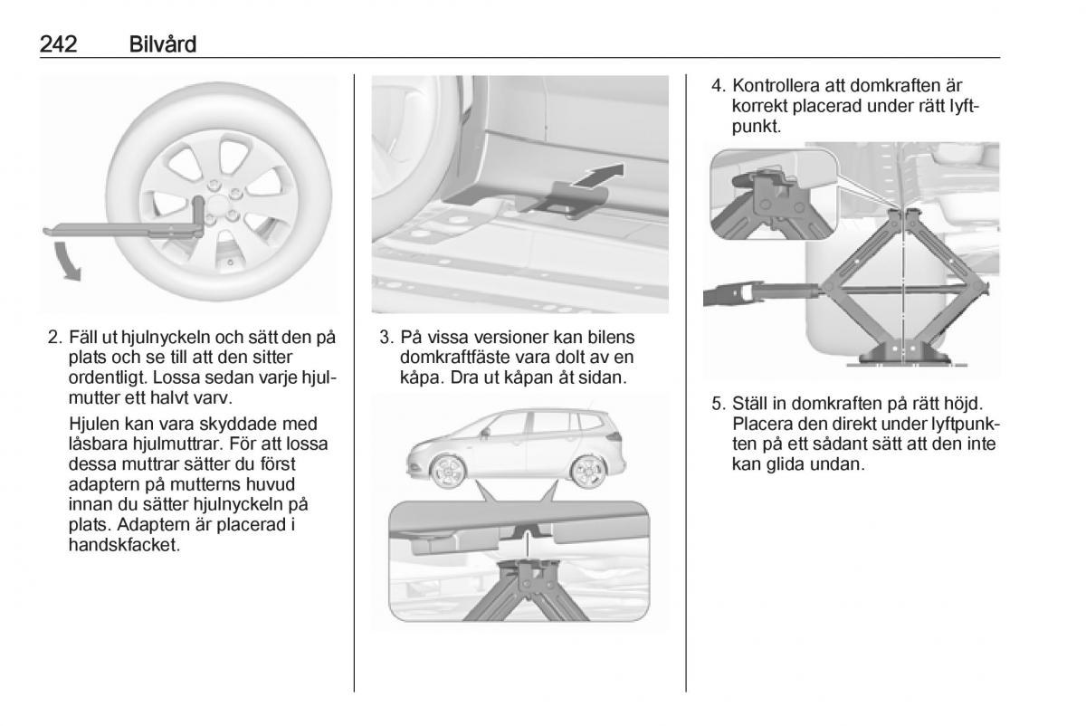 manual  Opel Zafira C FL instruktionsbok / page 244