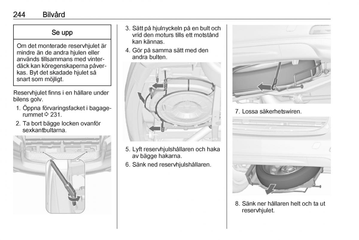 manual  Opel Zafira C FL instruktionsbok / page 246