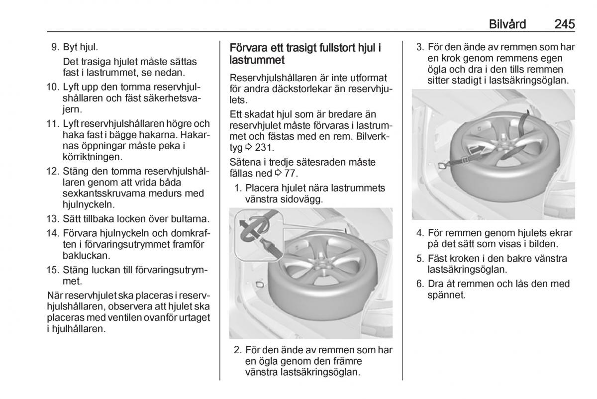 manual  Opel Zafira C FL instruktionsbok / page 247