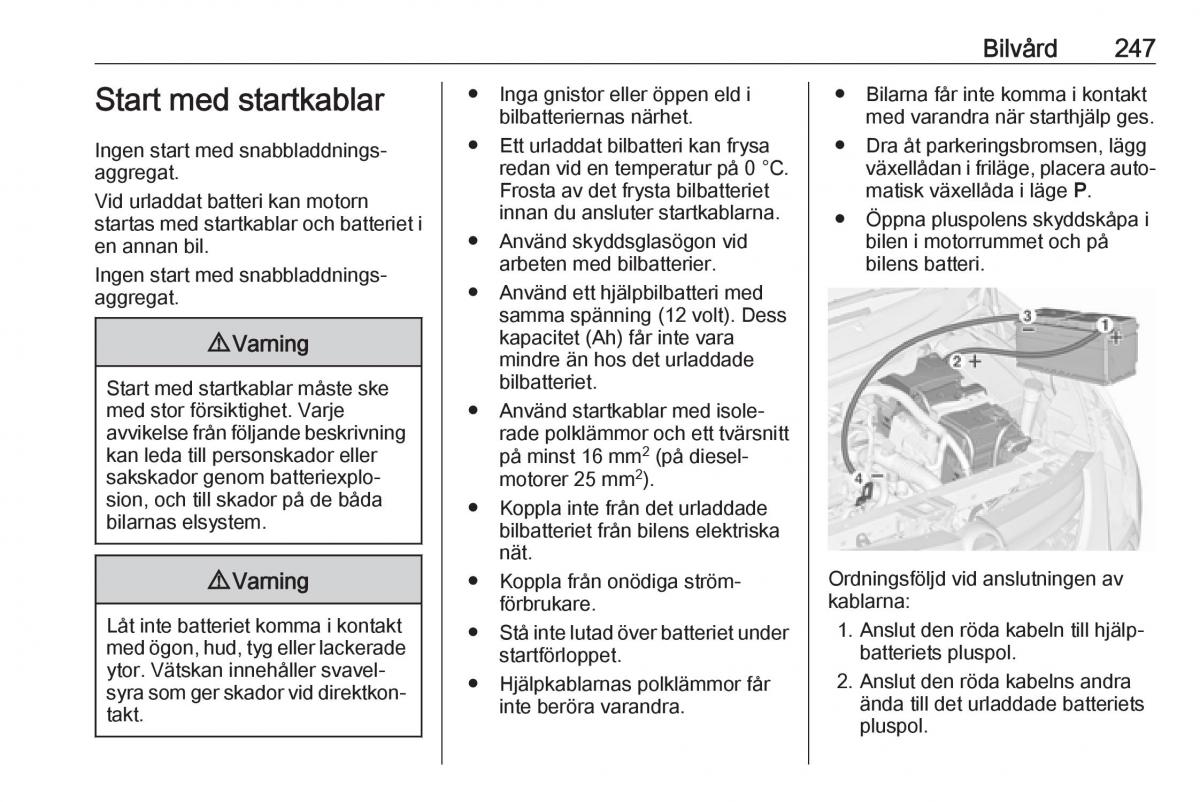 manual  Opel Zafira C FL instruktionsbok / page 249